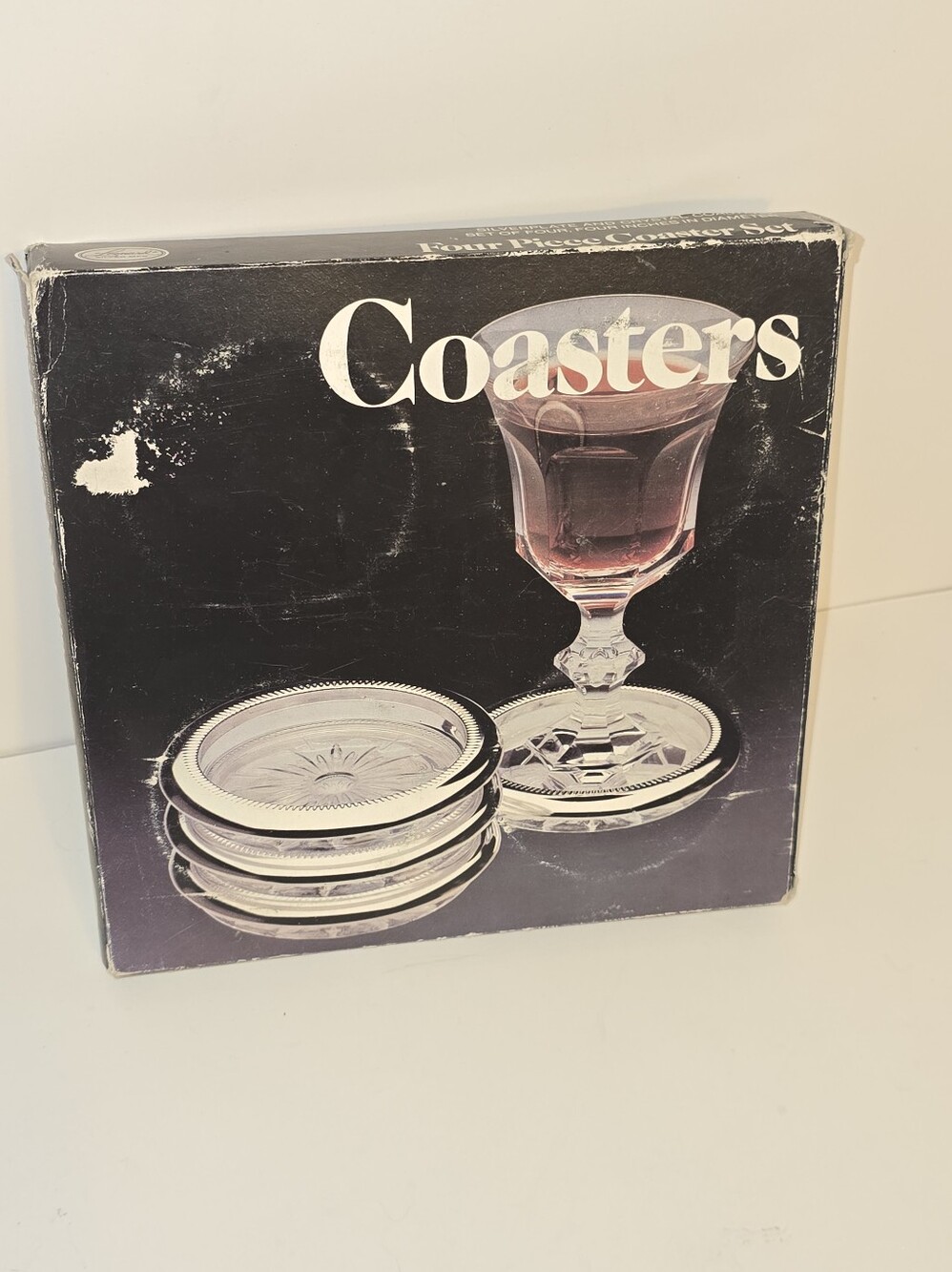 VINTAGE Silverplate Coaster Set NEW
